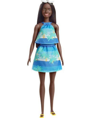Barbie Aime Les Océans poupée Brune avec Tenue et Accessoires fabriqués à partir de Plastique recyclé, Jouet pour Enfant, GRB37