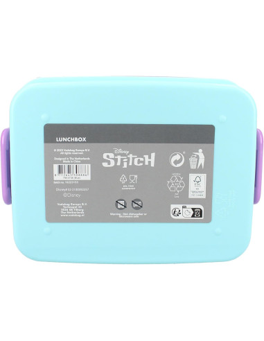 Vadobag STITCH ANGEL Boîte à goûter en plastique avec couvercle - dimensions 16x13x5cm DISNEY Original Lilo et Stitch