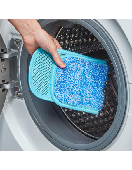 Spontex - Lot de 2 Recharges Express System+ XL - Serpillière Microfibre XL pour Kit Balai Plat - Bleu