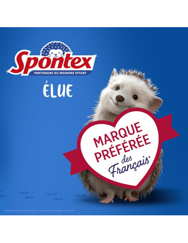 Spontex - Lot de 2 Recharges Express System+ XL - Serpillière Microfibre XL pour Kit Balai Plat - Bleu