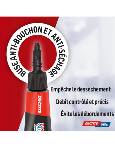 Loctite | Super Glue-3 Power Gel Mini Dose (lot de 3 tubes de 1 g) – Colle forte transparente enrichie en caoutchouc – Mini-dose